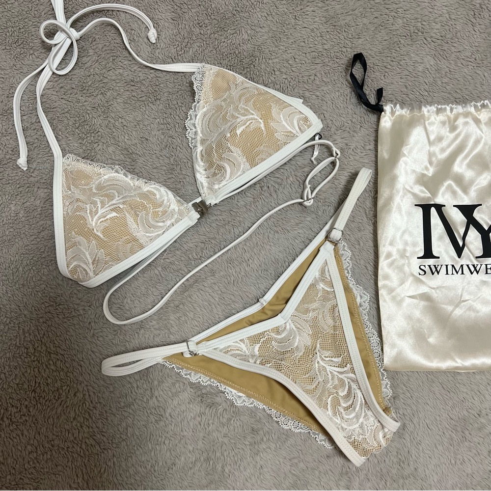 Ivy Swimwear Lana in White Lace Bikini